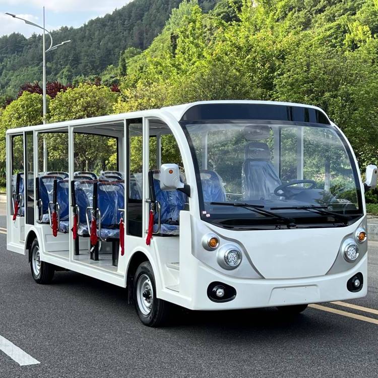 旅游景区燃油/电动代步车观光车23座敞篷款电瓶汽油封闭游览车